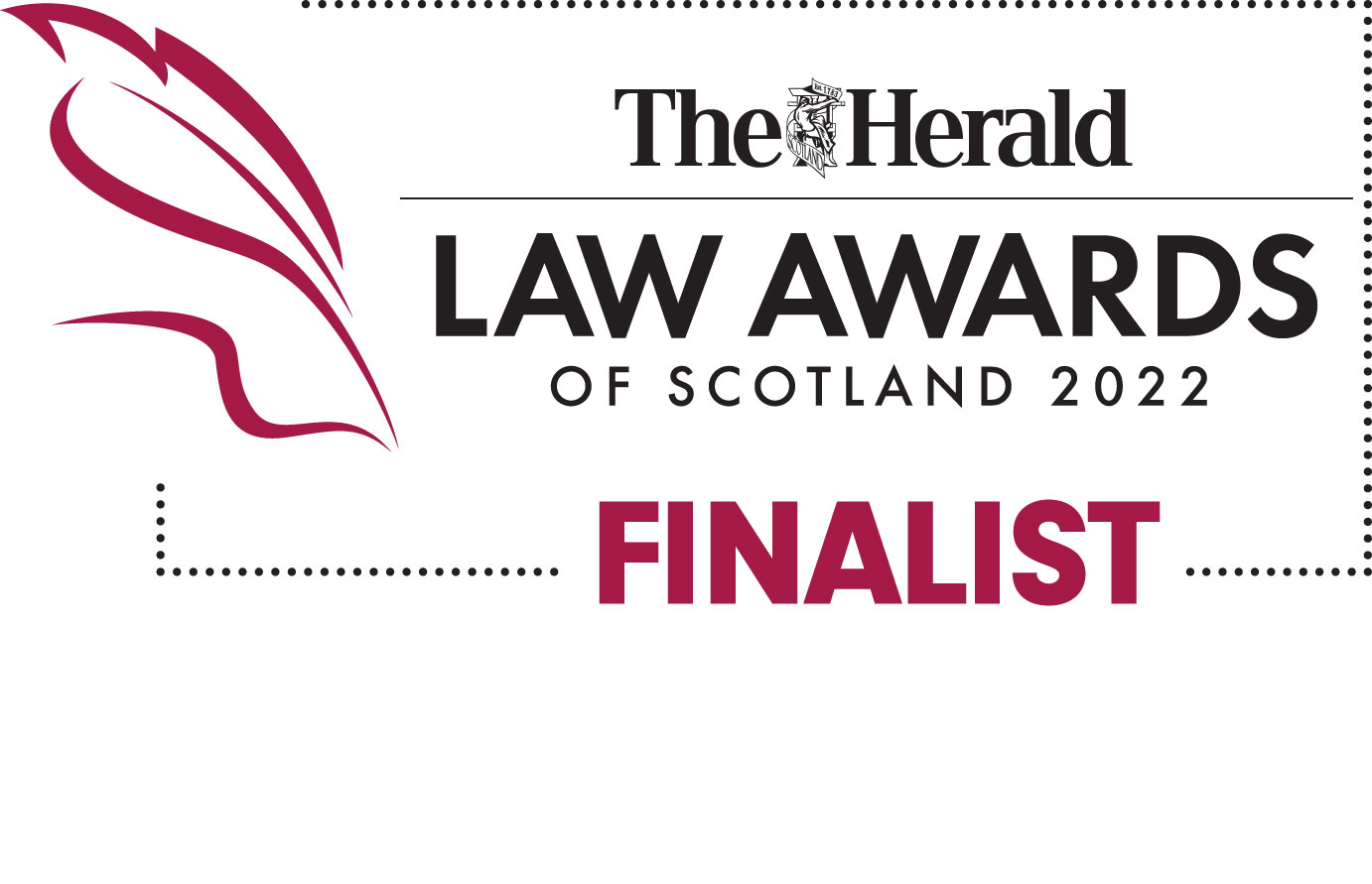 Finalist Badge The Herald Law Awards of Scotland 2022